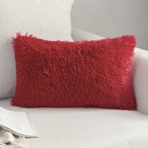 Fluffy discount red pillows